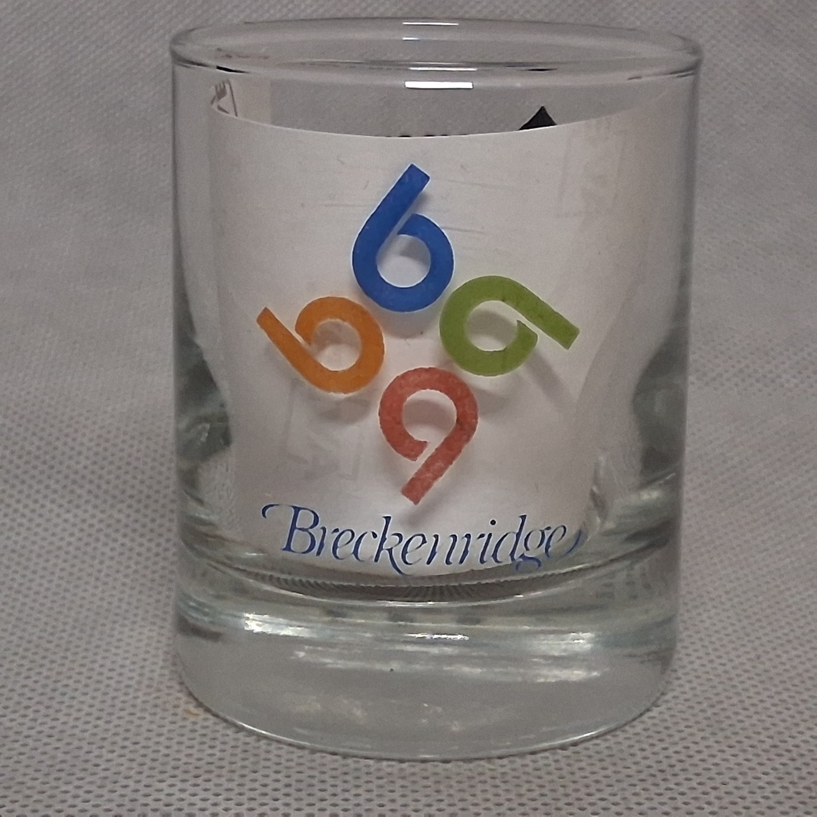 Breckinridge Colorado Black Diamond 3 Shot Shot Glass Green Circle Blue Square