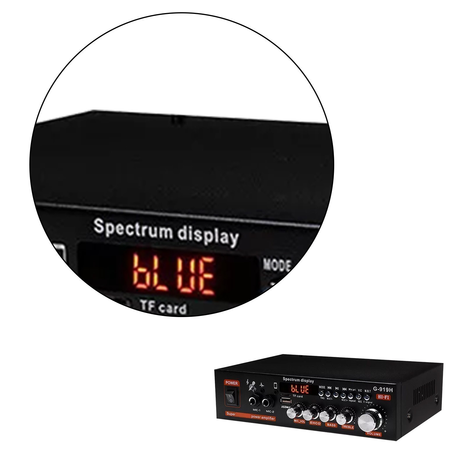 1000W Bluetooth Mini Power Amplifier Stereo Receiver Audio Amp USB Music Player