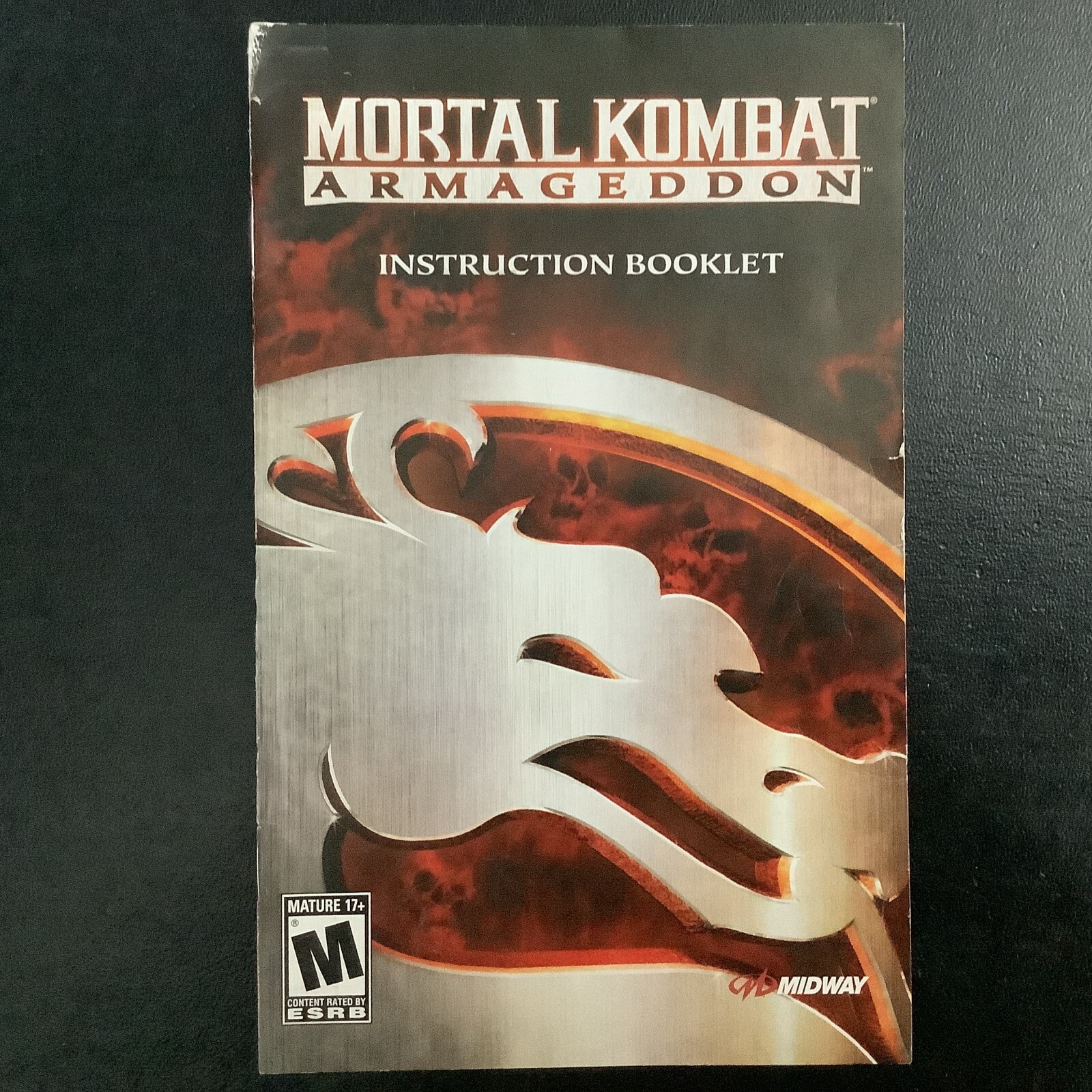Mortal Kombat Armageddon PS2 PlayStation 2 Instruction Manual Only