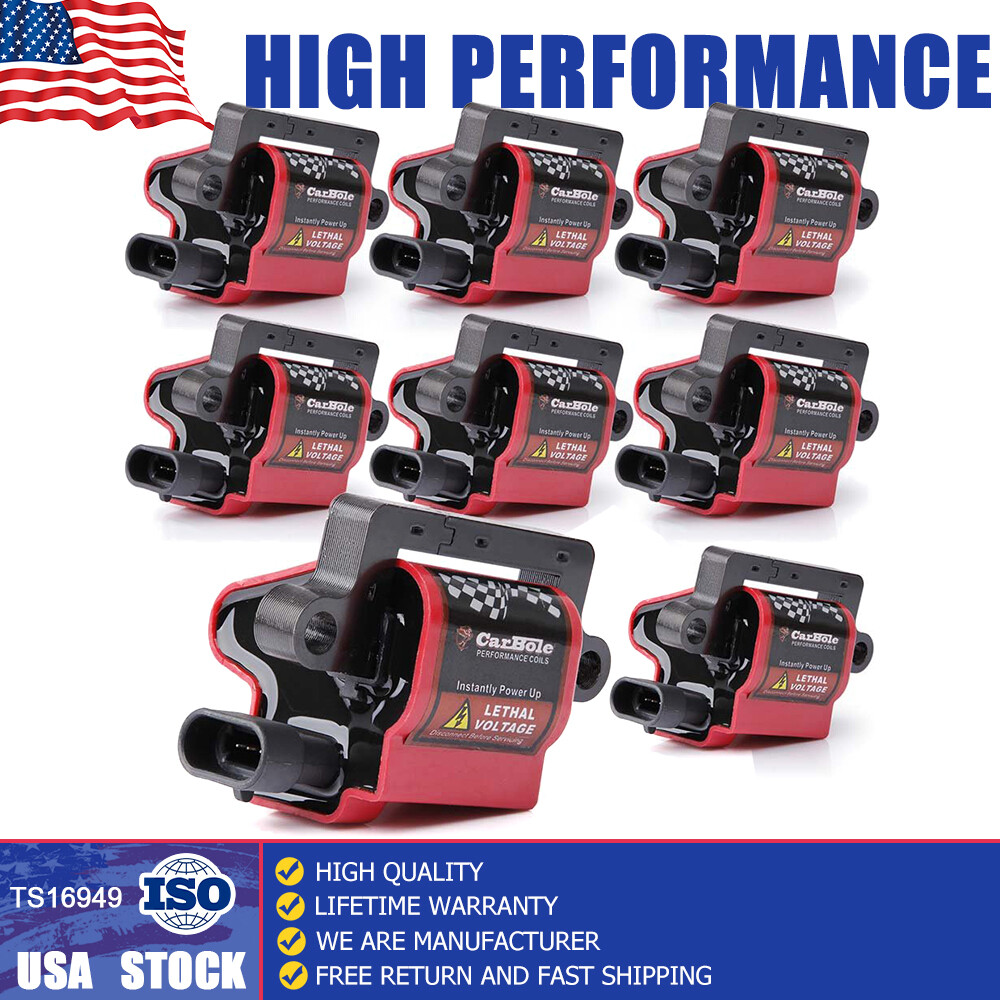 8 Ignition Coil Set Square for Chevy Silverado/Express & GMC Sierra/Savana UF271