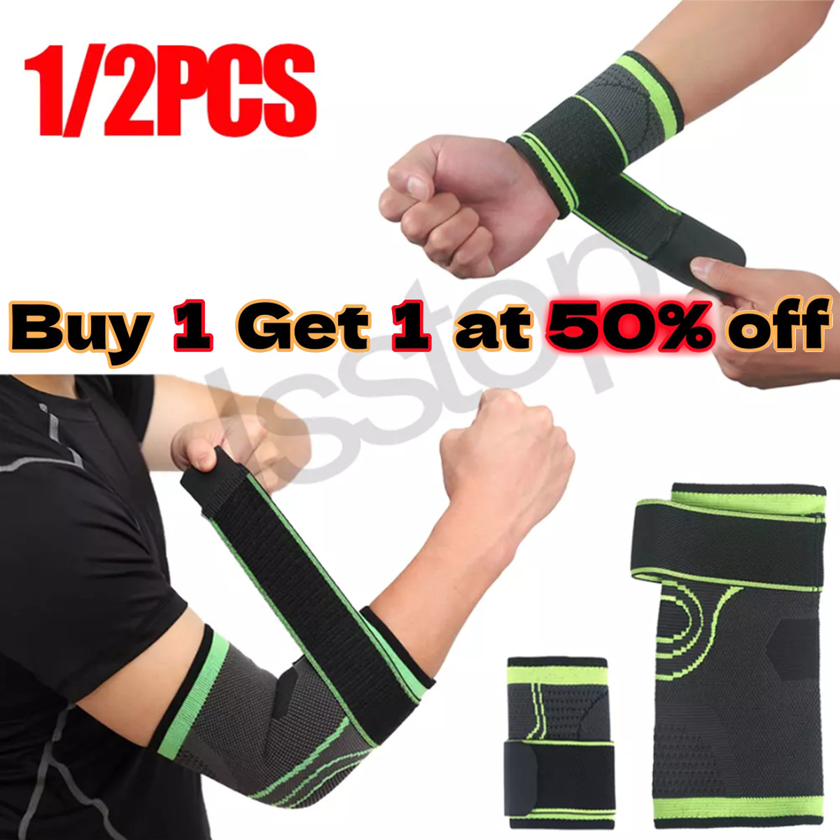 Elbow Sleeve Brace Wrap Wrist Band Brace Adjustable Support For Arthritis Pain