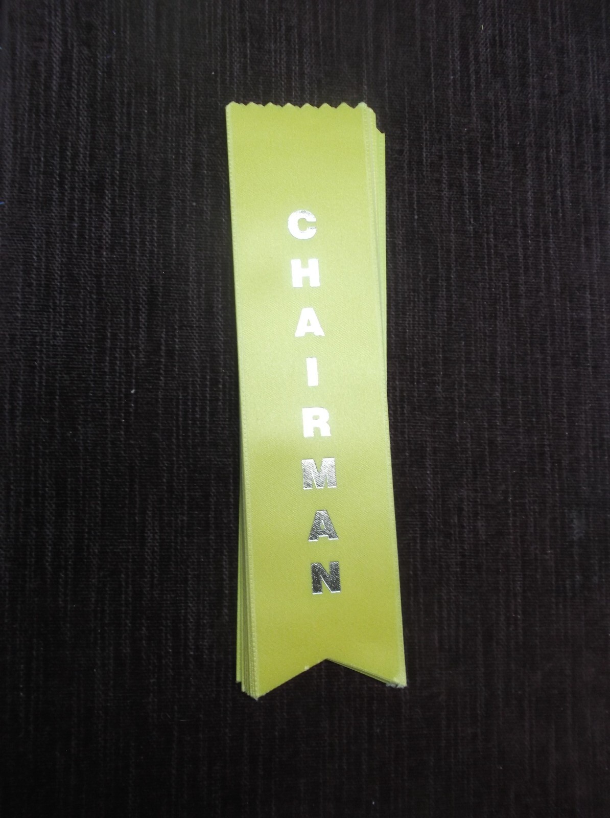 CHAIRMAN yellow ribbon with gold foil letters lot of 13