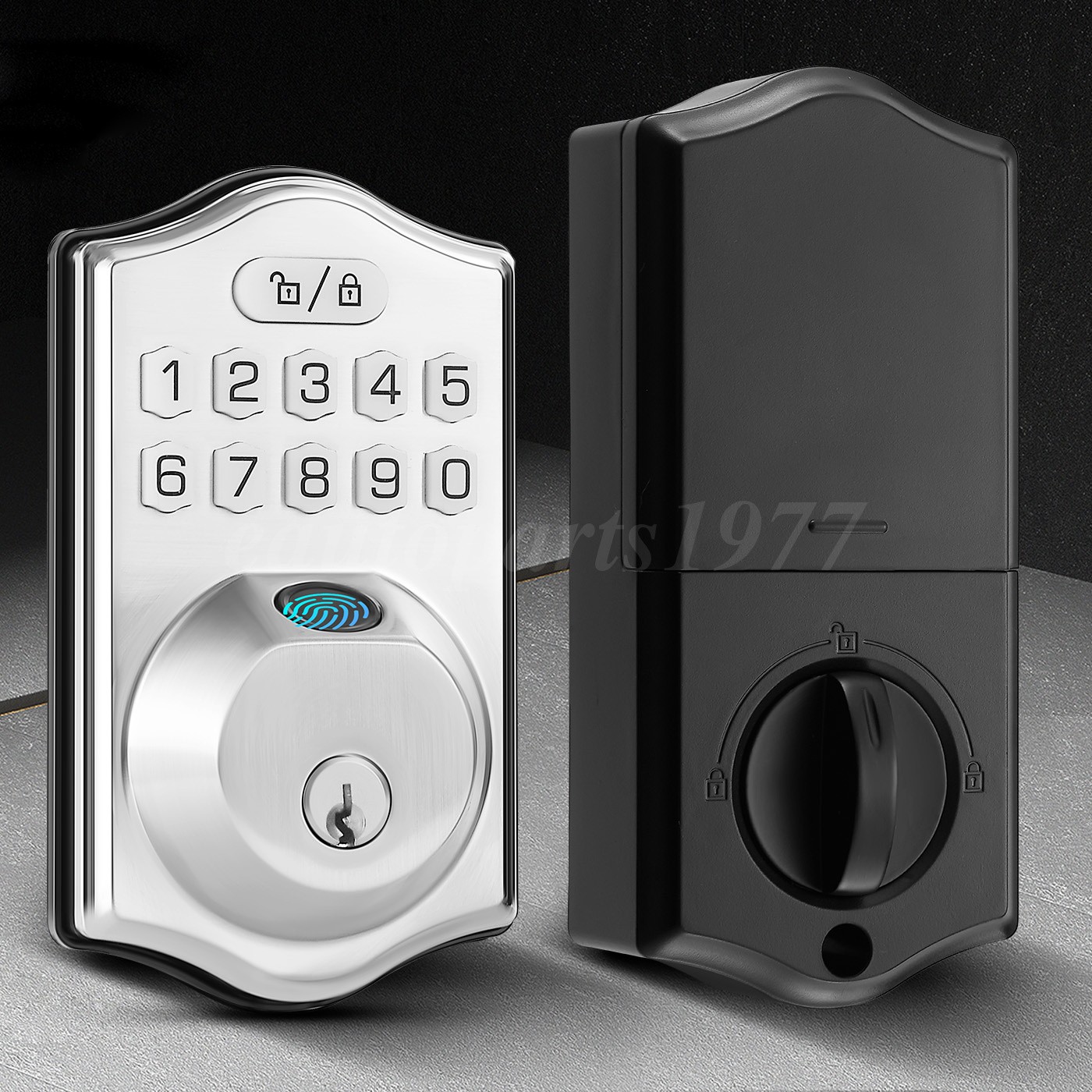 Fingerprint Door Keyless Lock Entry Electronic Smart Lock Keypad Deadbolt White