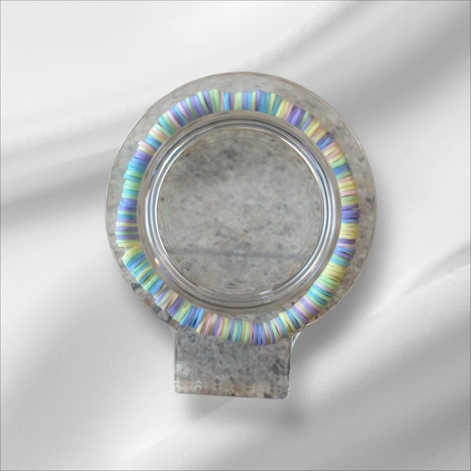 Handmade Stretch Bracelet Pair Pastel 0196
