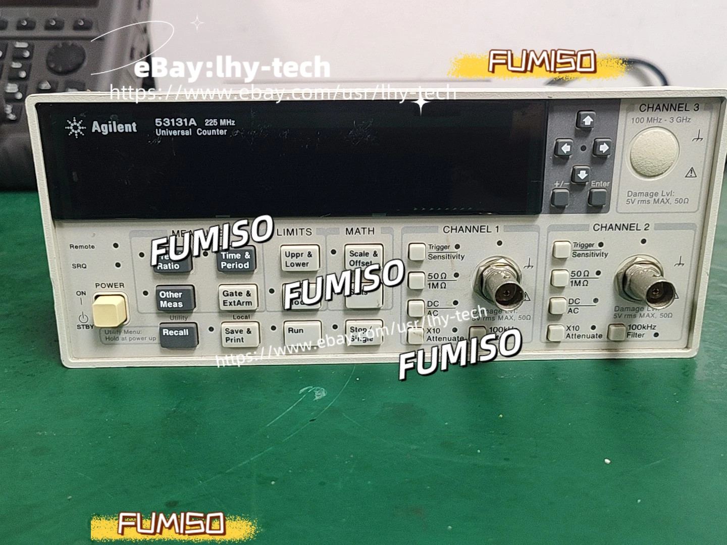 used Agilent 53131A Universal Frequency Counter 225MHZ with 1PCS&lhy