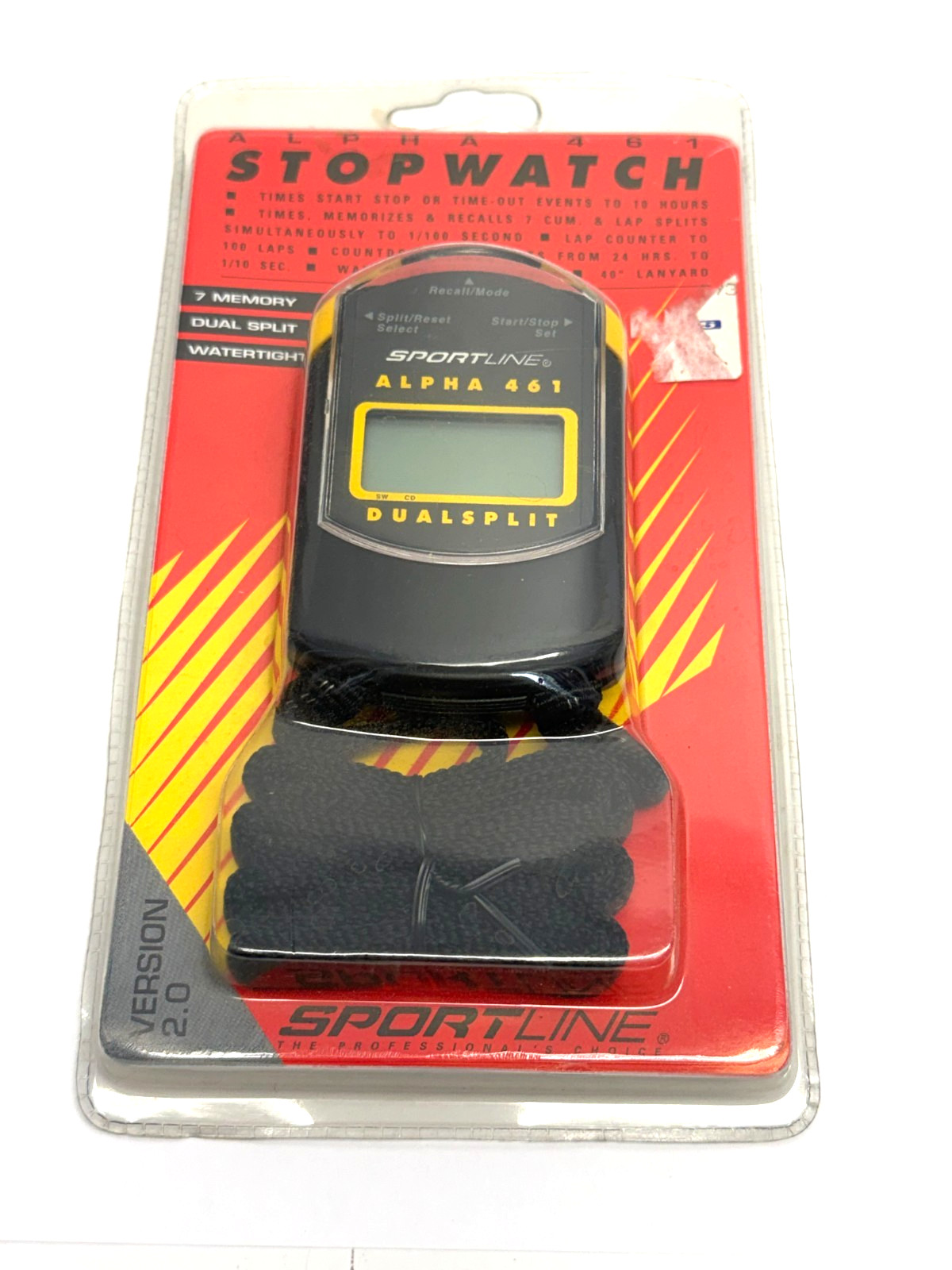 Vintage Sportline Alpha 461 Dual Split Stopwatch Timer 7 Memory Sealed