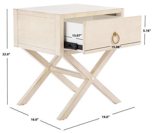 Safavieh SADIE 1 DRAWER NIGHTSTAND, Reduced Price 2172773611 NST9200B