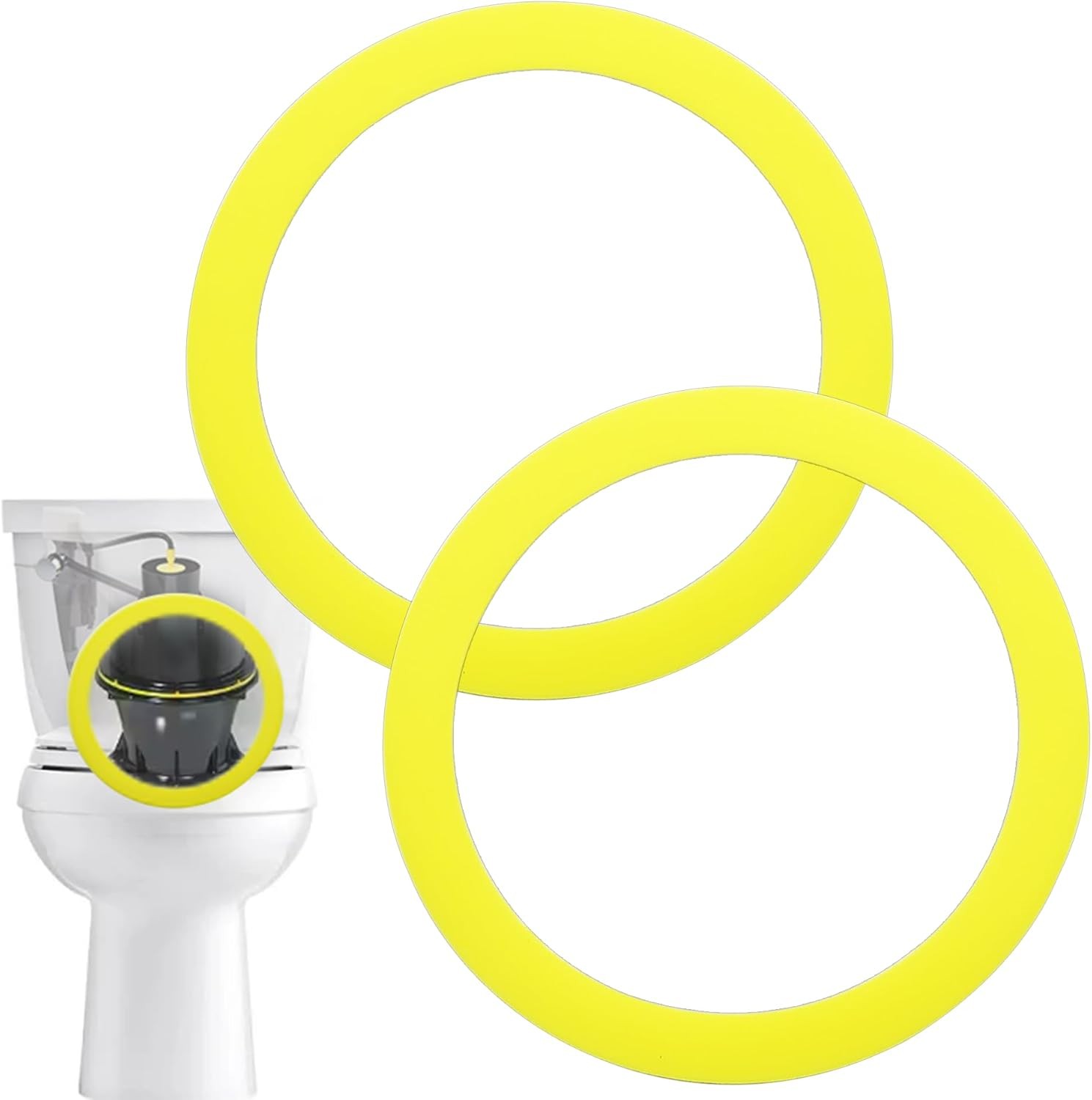 Flush Valve Seal for Kohler, 2 Pack GP1059291 Silicone Replacement Yellow
