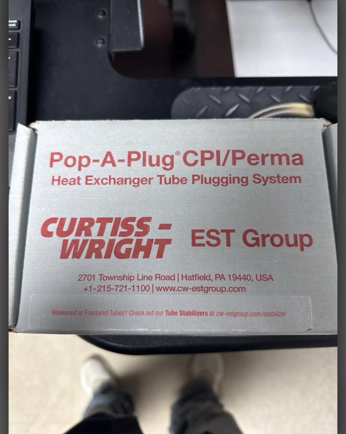 Curtiss-Wright Heat Exchanger Tube Plugging System Pop-A-Plug CPI/Perma V-621-C