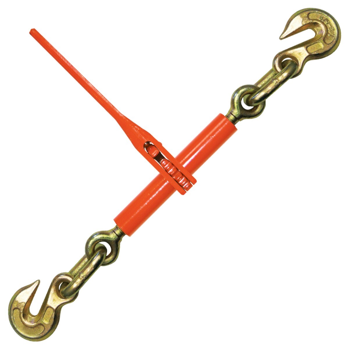 Ratchet Binder - 2 Grab Hooks for 3/8" G70 Or 1/2" G43 Chain - 9200 lbs SWL