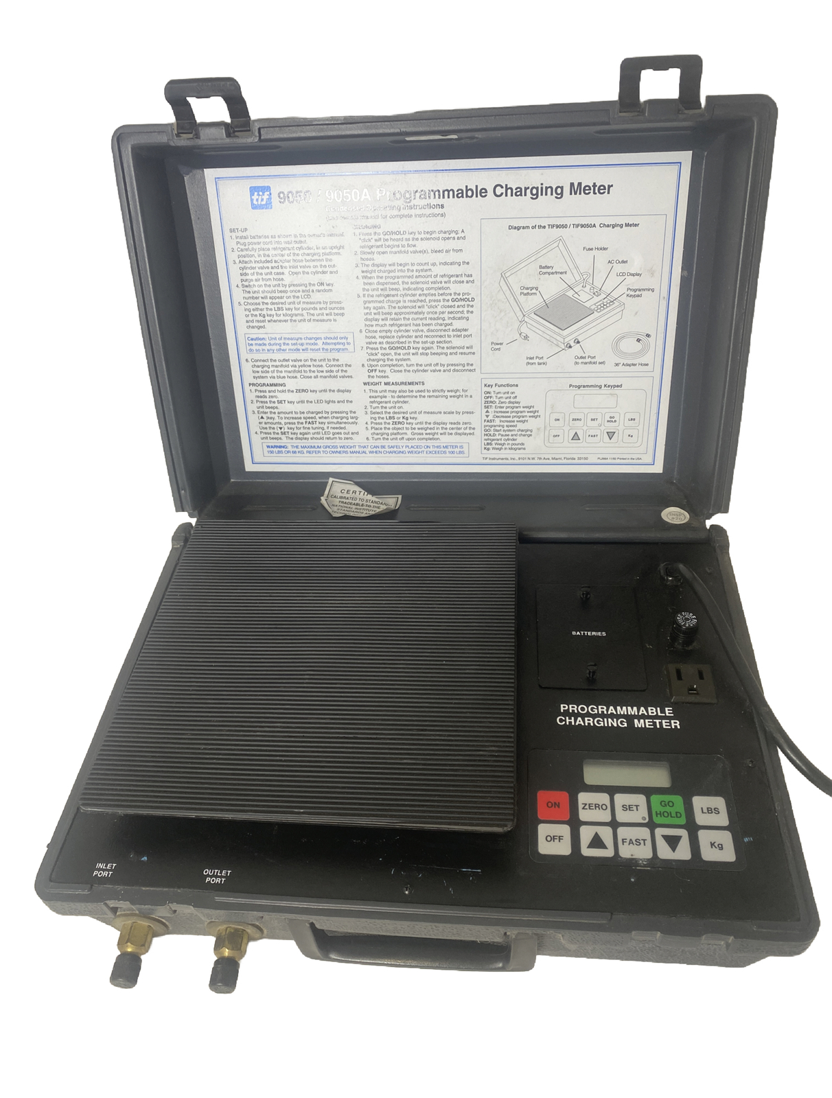 TIF 9050 Automatic Programmable Air Conditioner Refrigerant Charging Meter
