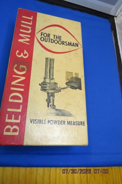 Vintage Belding and Mull Visible Gun Powder Measure New Old Stock