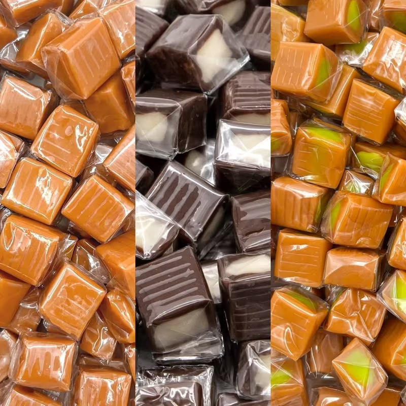 Classic, Apple Filled & Chocolate Coconut Filled Cubes Mix | 1.5 LB ~ 3 LB