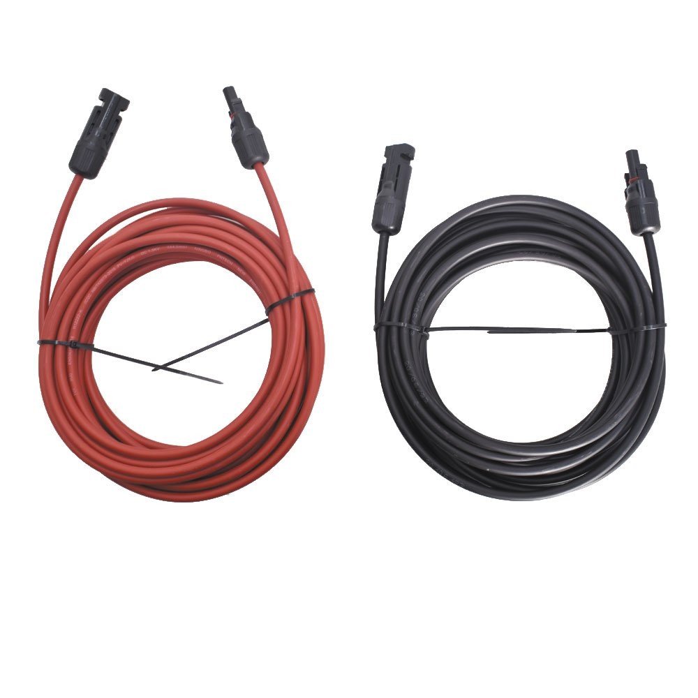 Wire Connector 10AWG Black + Red Solar Panel Extension Cable 30Ft