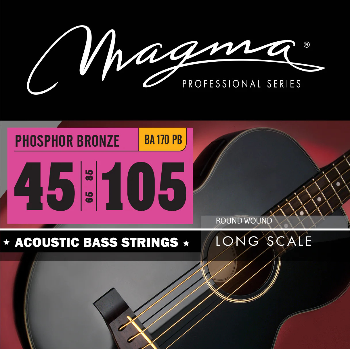 Magma Acoustic Bass 4 Strings Medium Phosphor Bronze RW L Scale 34 .045 - .105