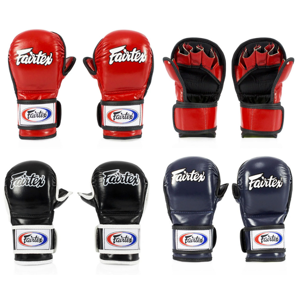 Fairtex FGV15 MMA Sparring Gloves Leather Open Palm Training Fight Gloves