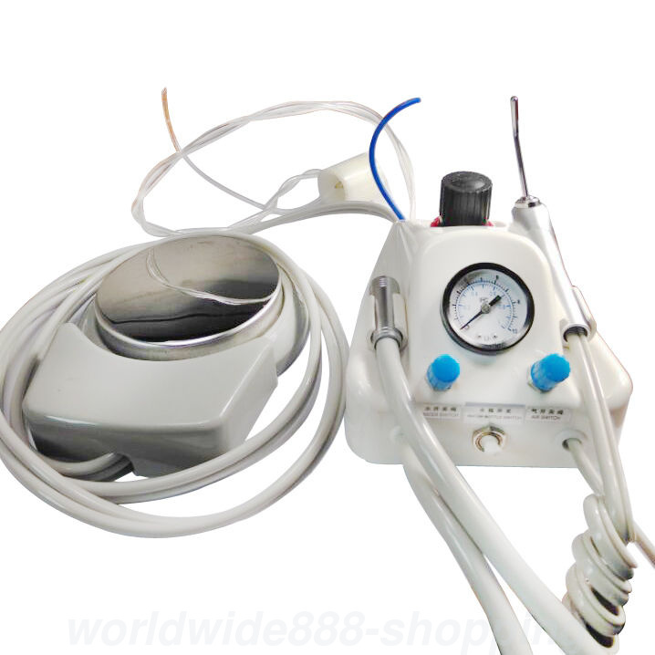 4-Hole Portable Dental Handpiece Compressor Turbine Unit 3 Way Air Water Syringe