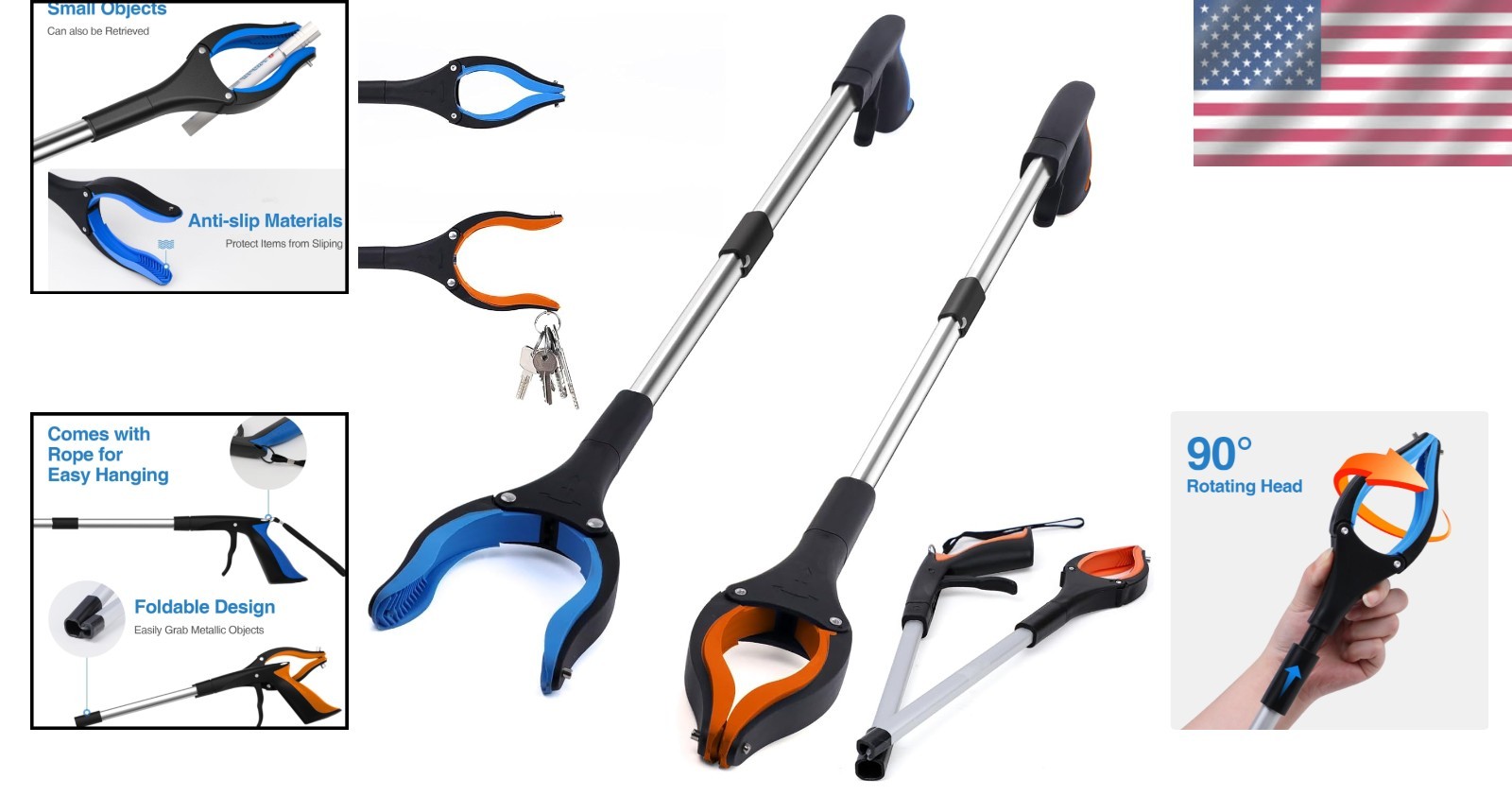 2-Pack 32" Grabber Reacher Tool Set