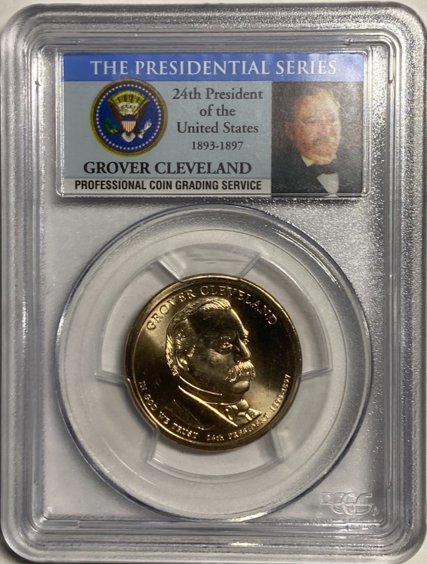 2012-P Grover Cleveland 24th, Position A Presidential Dollar PCGS MS67