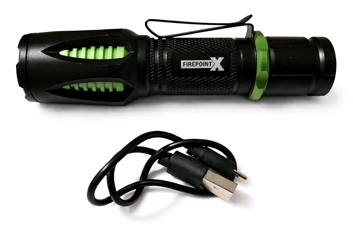 🔦 ⭐ Firepoint X Rechargeable LED Flashlight USB Li-Ion Tactical Bright