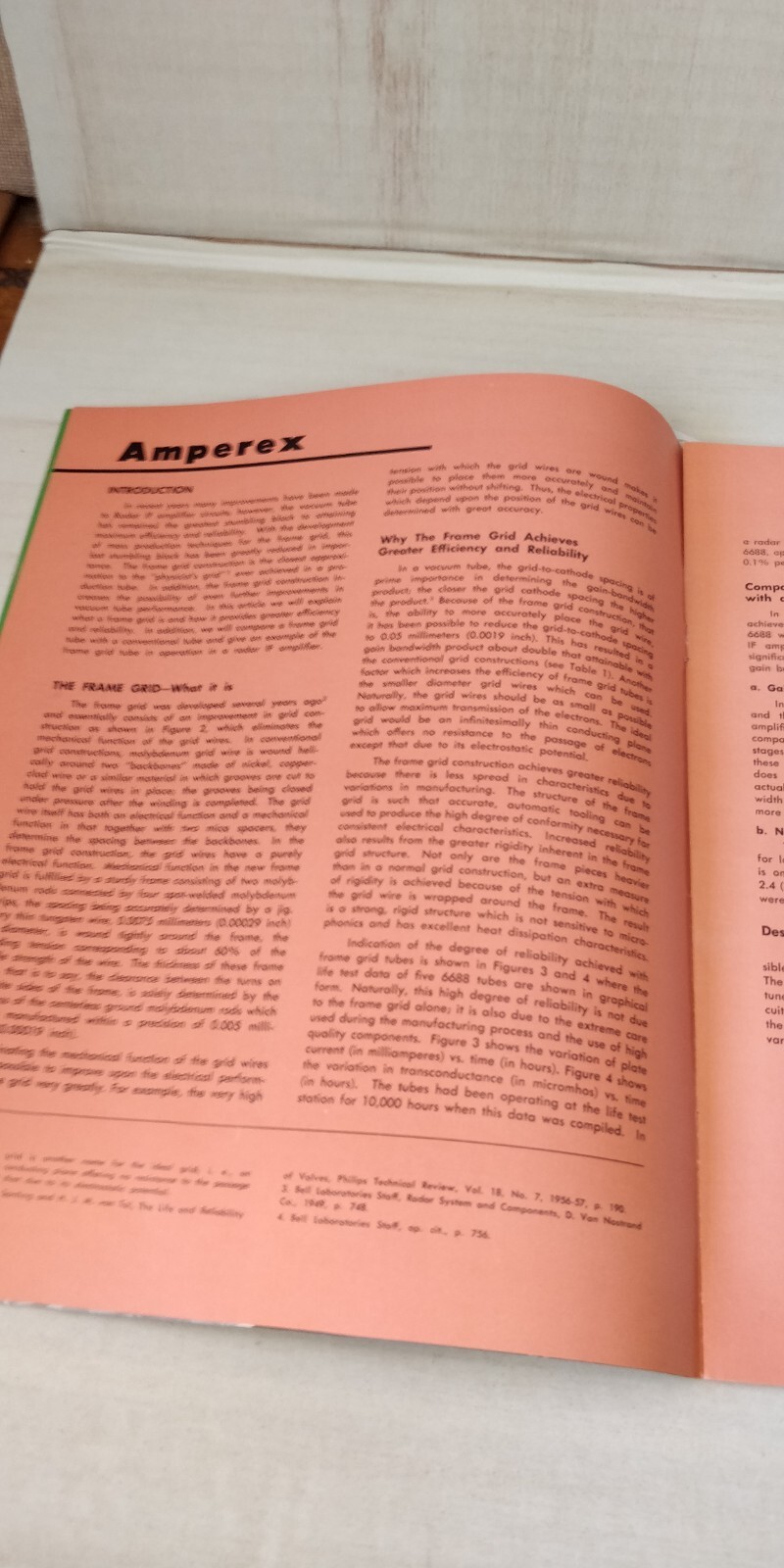 1959 ~ Catalog / Sales Brochure ~ Amperex ~ Frame Grid Tubes