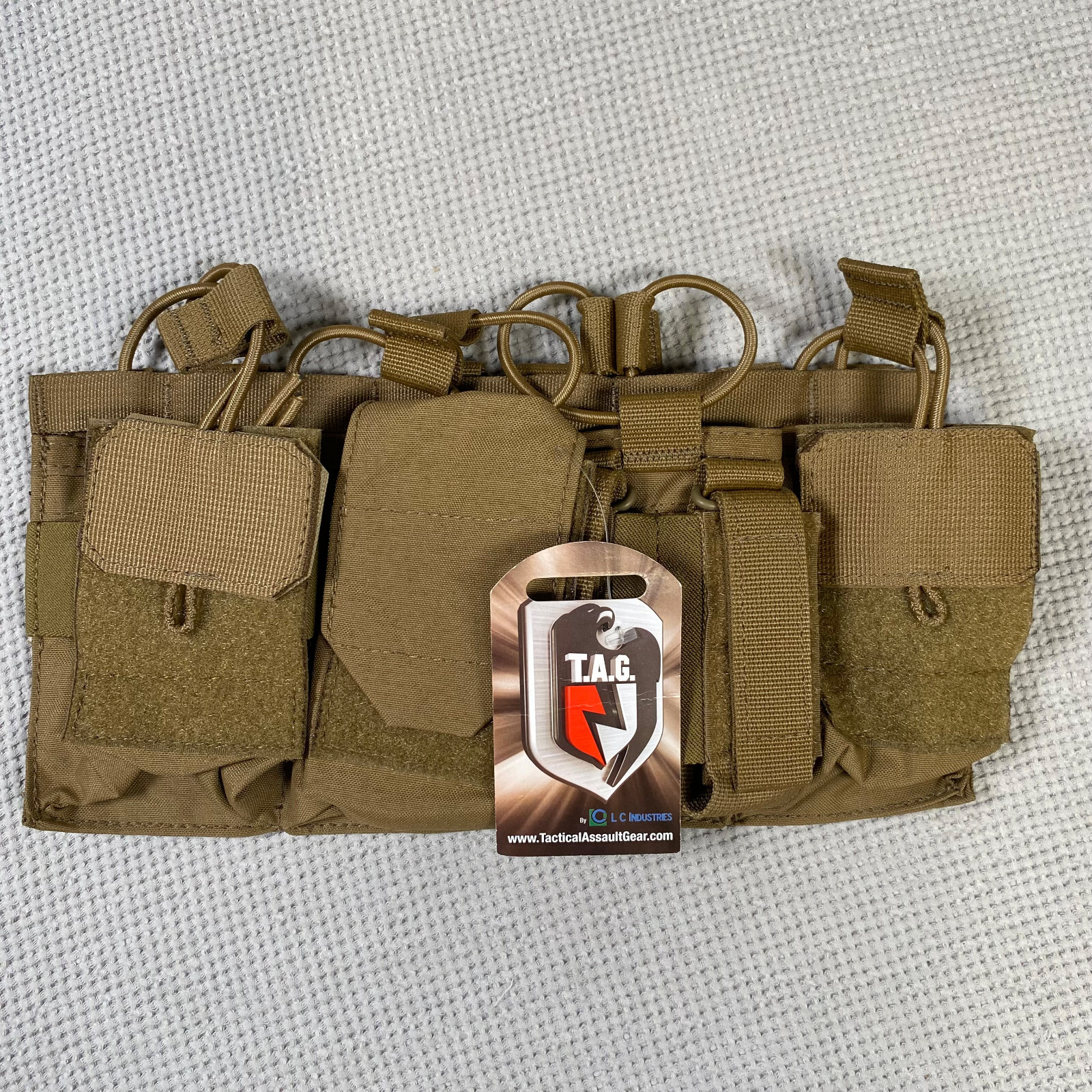 TAG Plate Carrier Shingle Rifle Pistol Utility Pouch MOLLE Panel Coyote USA MADE