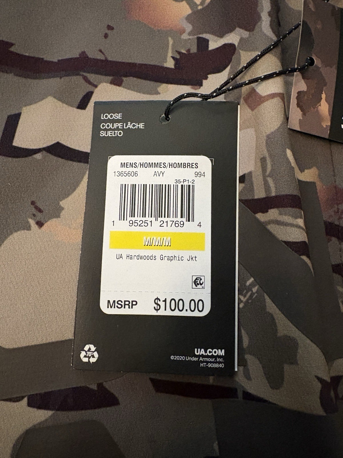 NEW Under Armour UA Hardwoods Graphic Camo Hunting Jacket M Medium