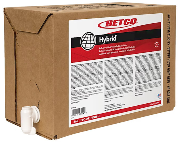 Betco Hybrid Floor Finish 5 Gal BIB Commercial High Gloss 660B500