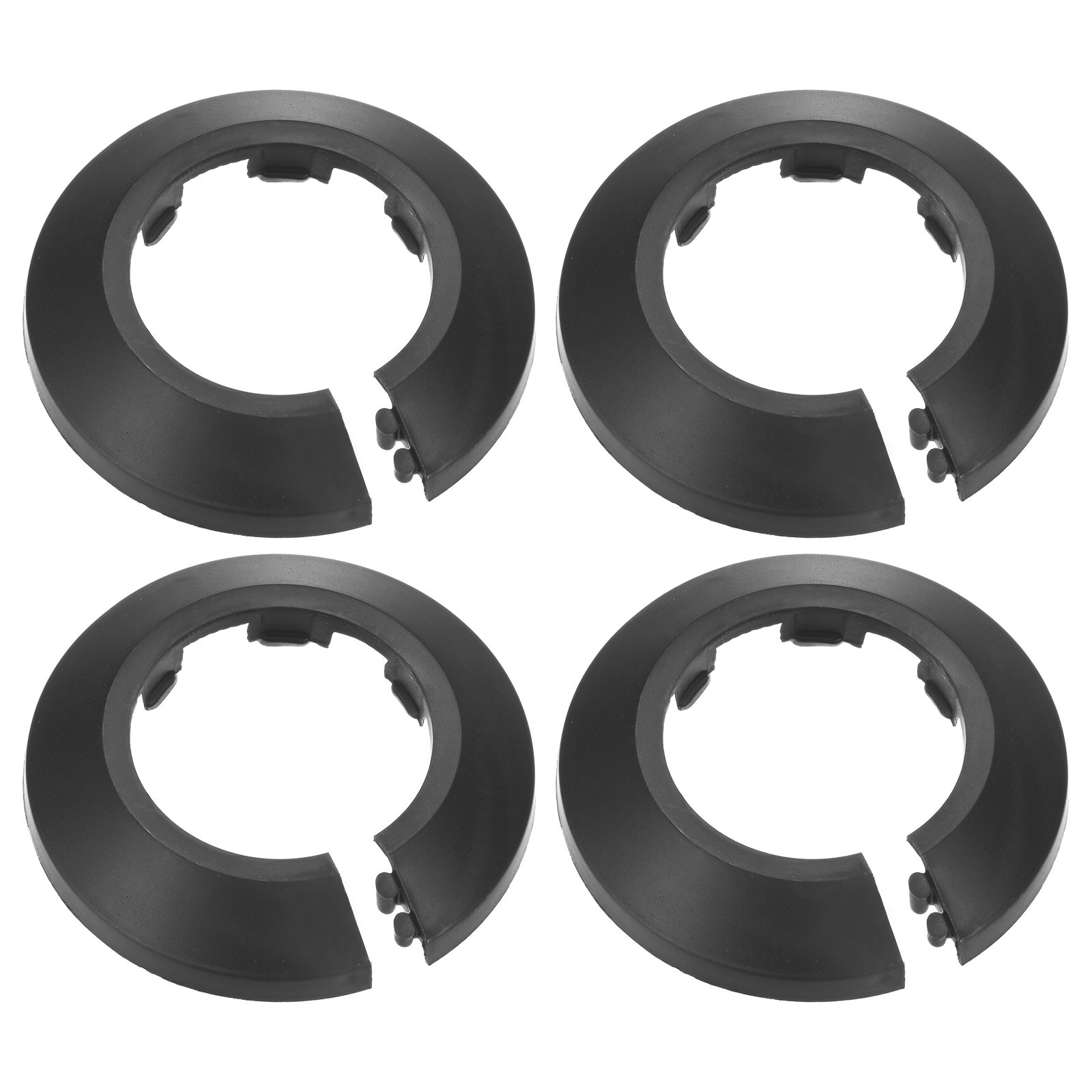 4-Pack Pipe Cover Decoration for 40mm Flange Water Pipe [Black]