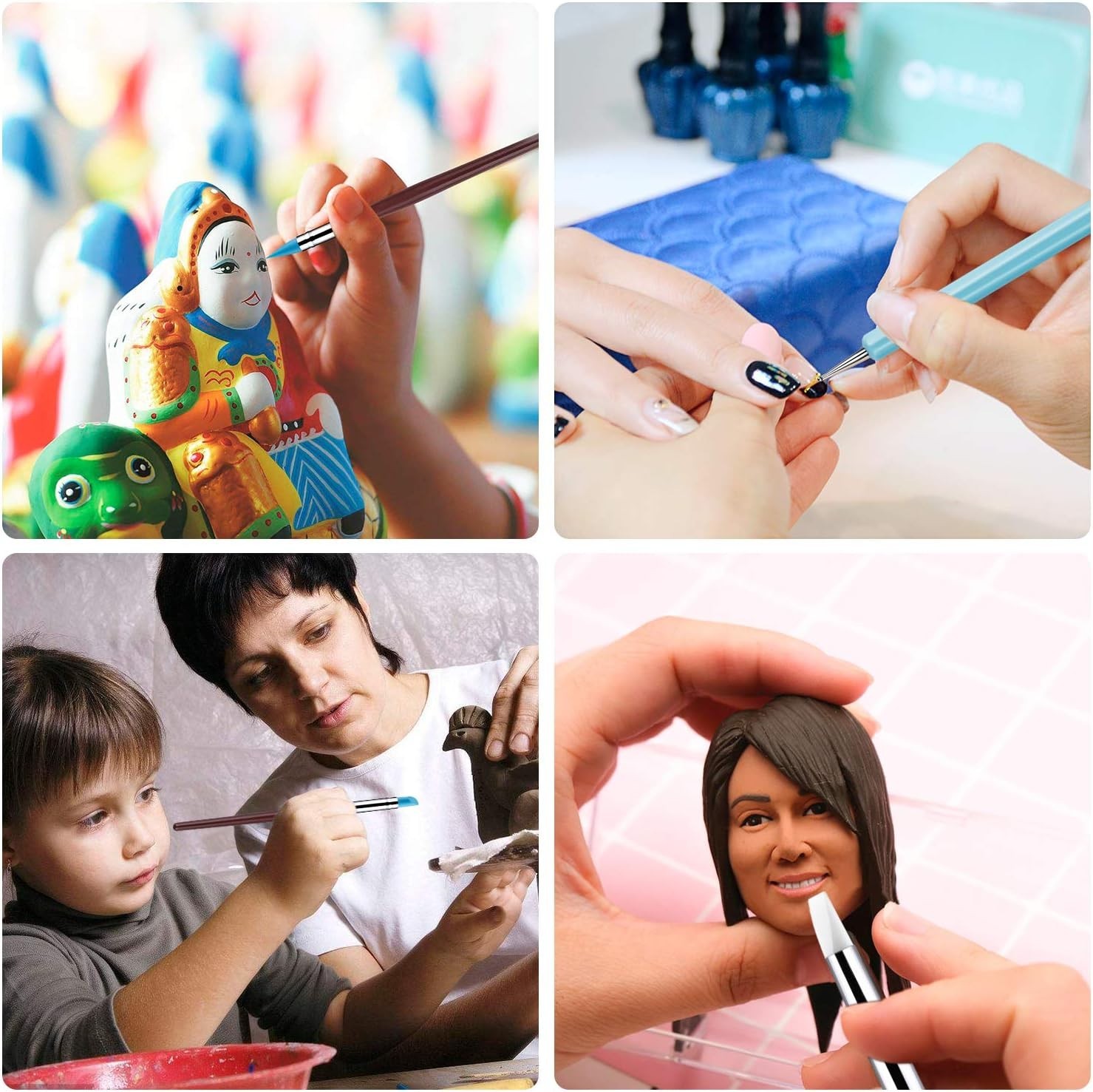 Silicone Sculpting Tools Set - 10Pcs for Creative Pottery & DIY Projects