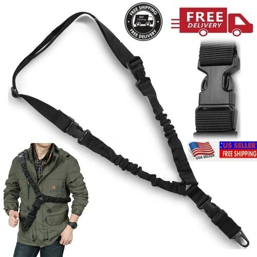 Single Point Bungee Sling Strap with QD Buckle for Outdoor Gear