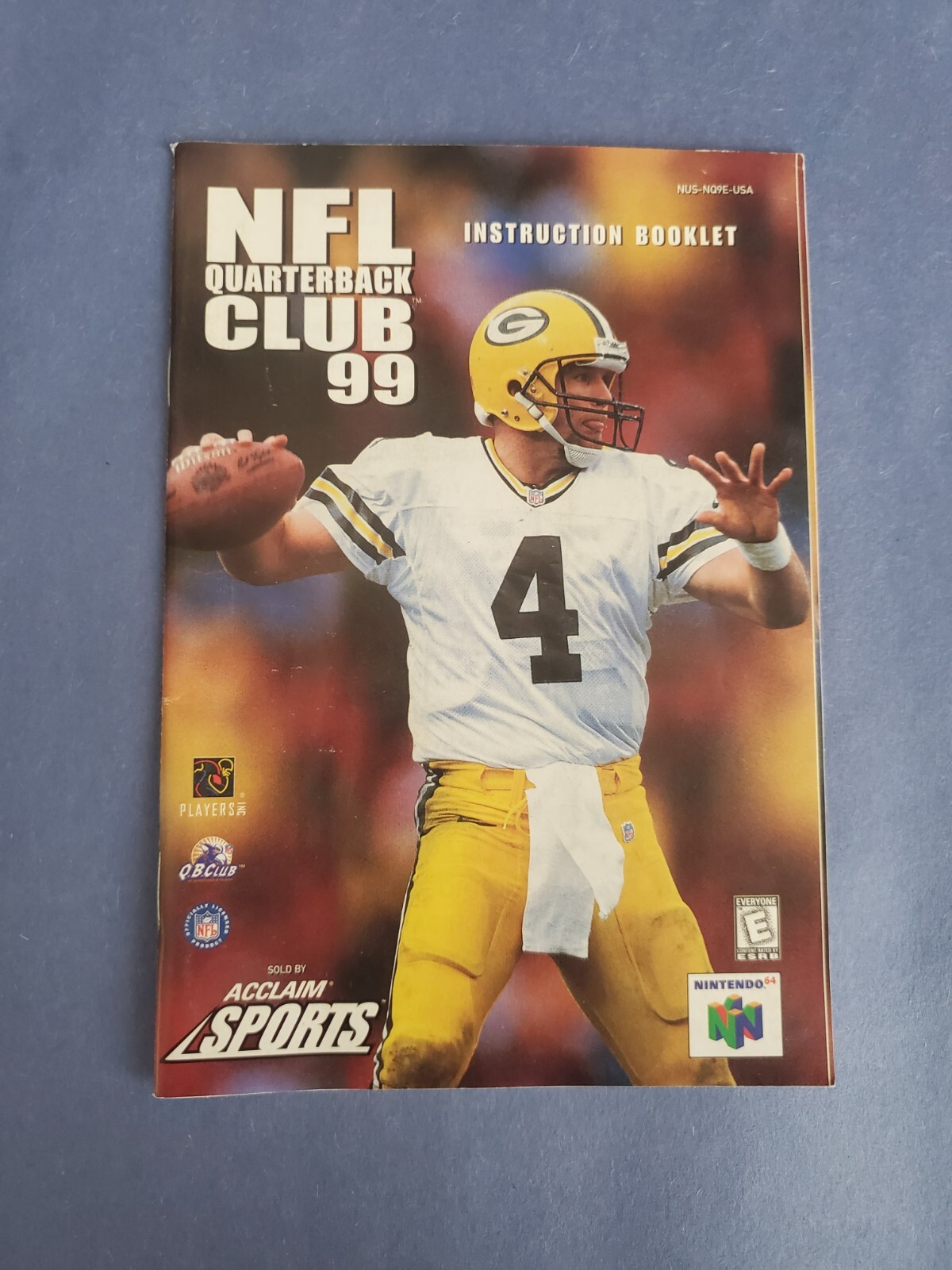 NFL Quarterback Club 99 Nintendo 64, 1998 "Instruction Manual Only"
