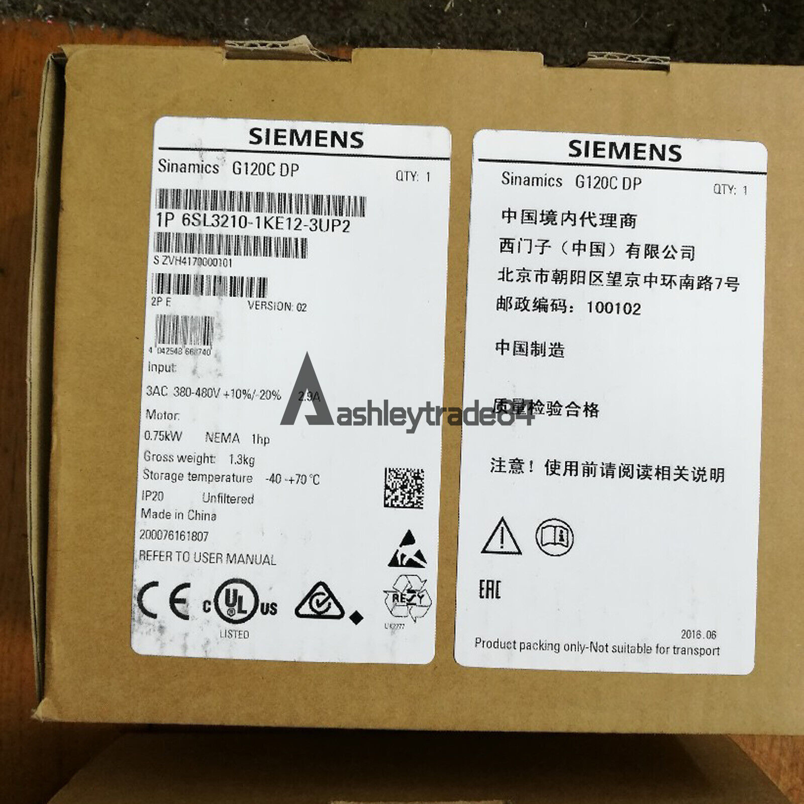 1PC NEW SIEMENS SINAMICS 6SL3210-1KE12-3UP2 6SL3 210-1KE12-3UP2