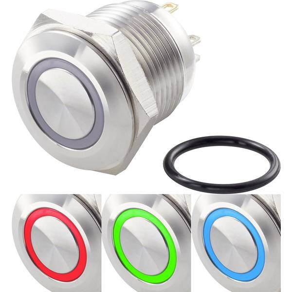 TRU COMPONENTS TC-7494612 TC-GQ16F-10E/41RGB/48V/DC 2A Vandal Button