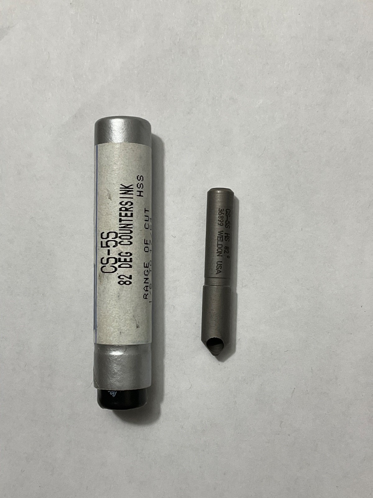 CS-5S HS 82° FLUTE COUNTERSINK 1/8 to 17/64. 1/4” SHANK. WELDON NEW USA