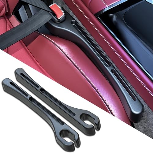 2PCS Car Seat Gap Filler Organizer, Car Seat Gap Organizer with Phone Black