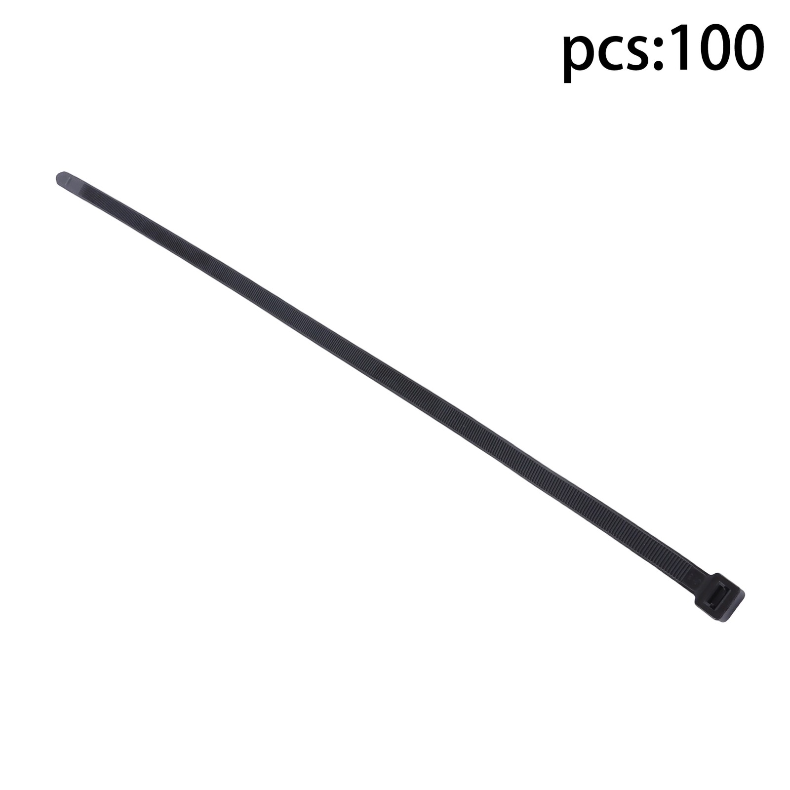 100pcs 24" Zip Ties Heavy Duty 400lbs Tensile Double Sided Toothed Nylon Black