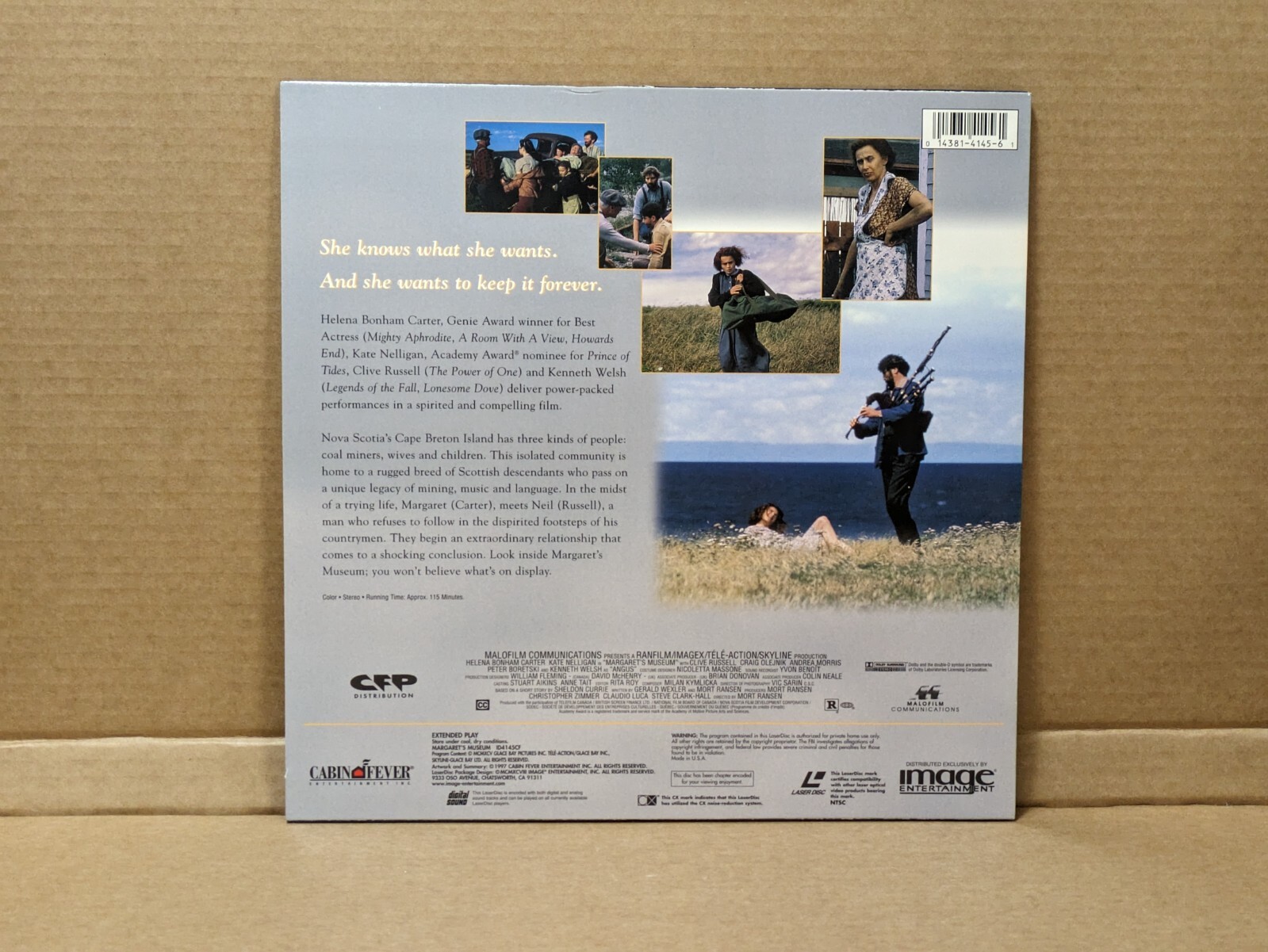 Margaret's Museum (1995) Laserdisc Helen Bonham Carter Cabin Fever Image LD