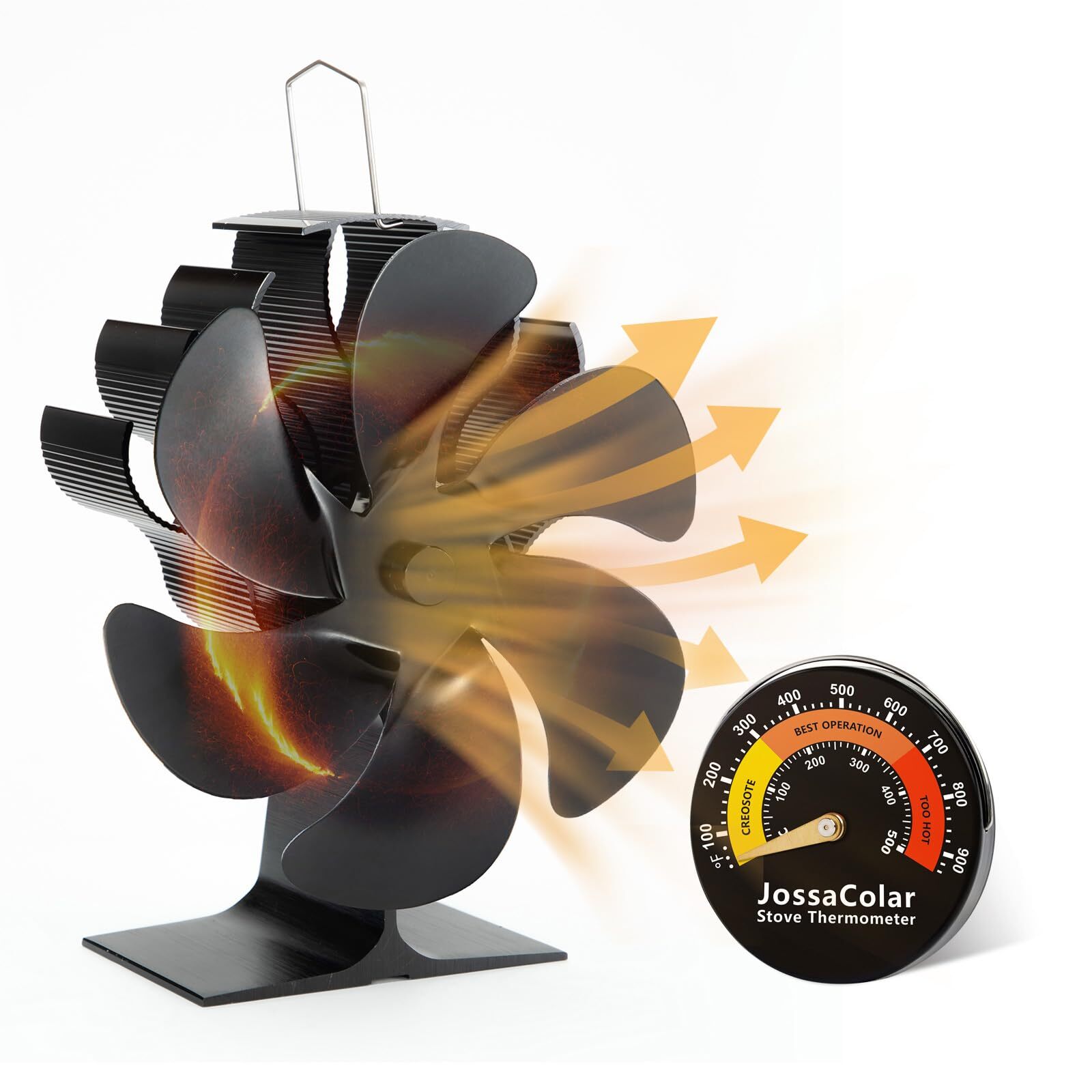 Wood Stove Fan Heat Powered Stove Fan, Fireplace Fan Stove Fan Non Electric, ...