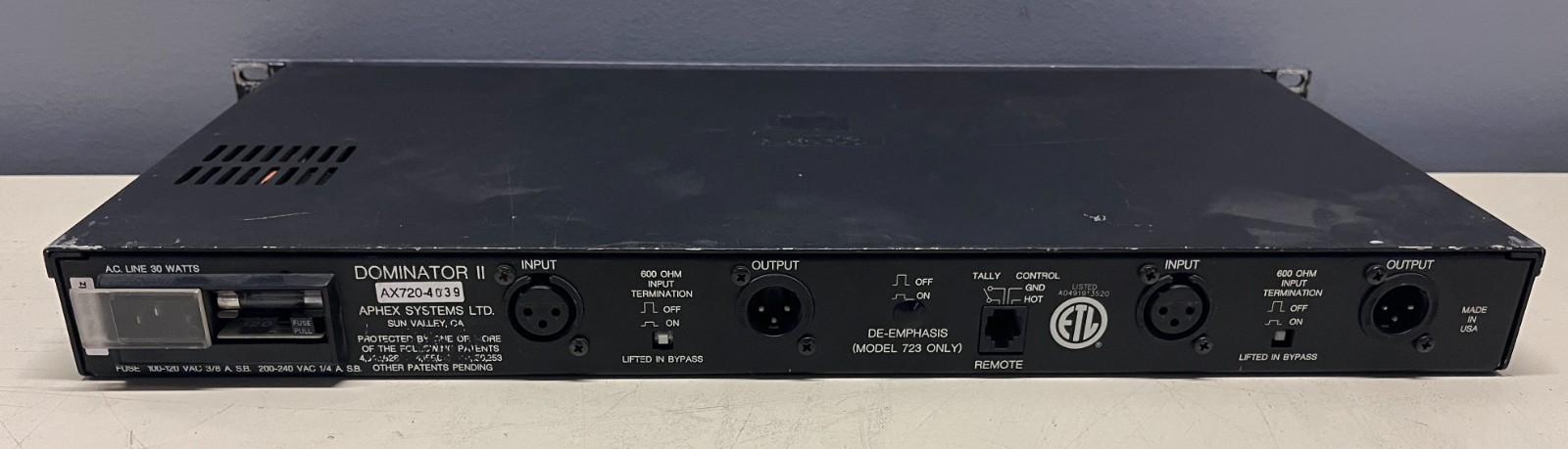 Aphex Dominator II 720 Multiband Peak Limiter
