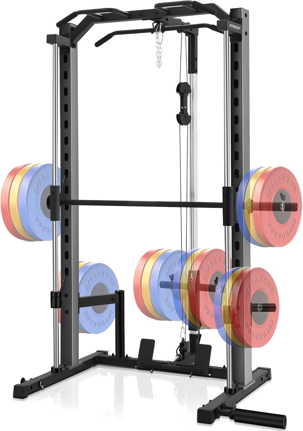 All in One Smith Machine Multi-Functional Power Rack with LAT-Pull Down System🔥