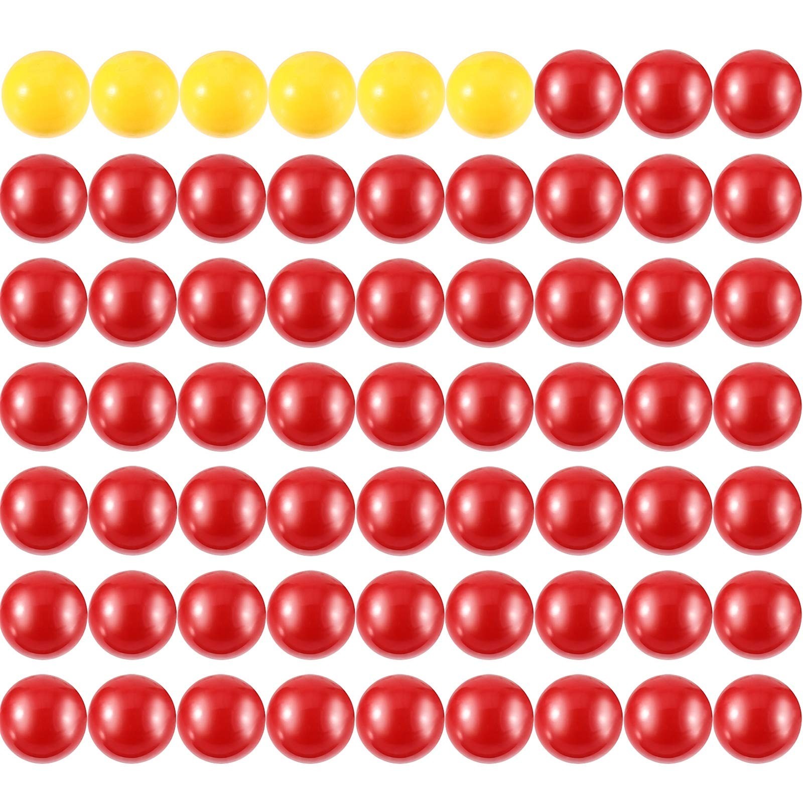 63 Game Replacement Balls 3 Set Red Yellow Marbles Compatible Hungry Hippos Toy