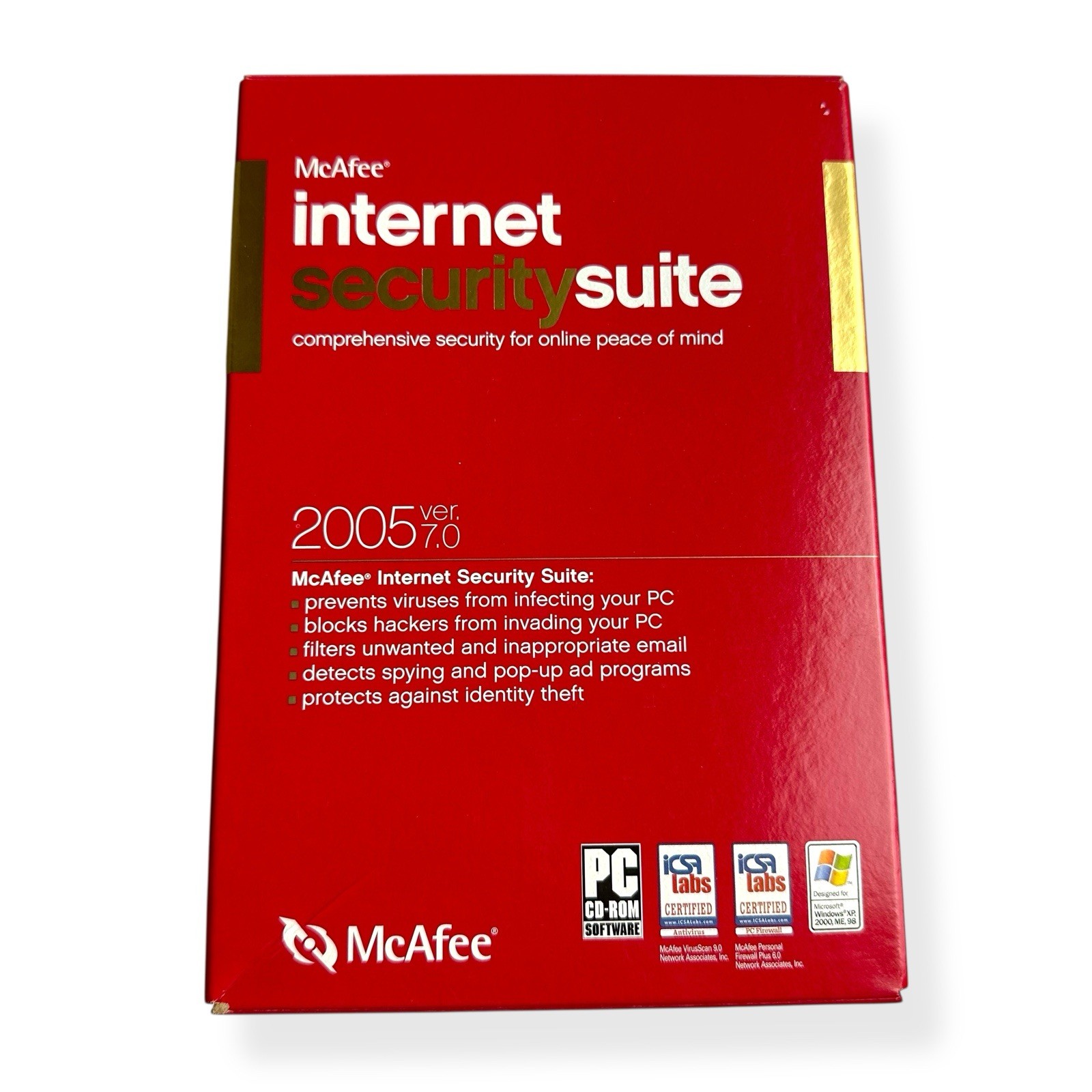 McAfee Internet Security Suite 2005 Version 7.0 - Vintage Software PC Win 98/XP