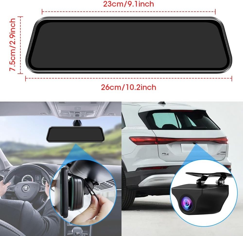 Full Touch Screen Backup Camera Night Vision Loop Recording