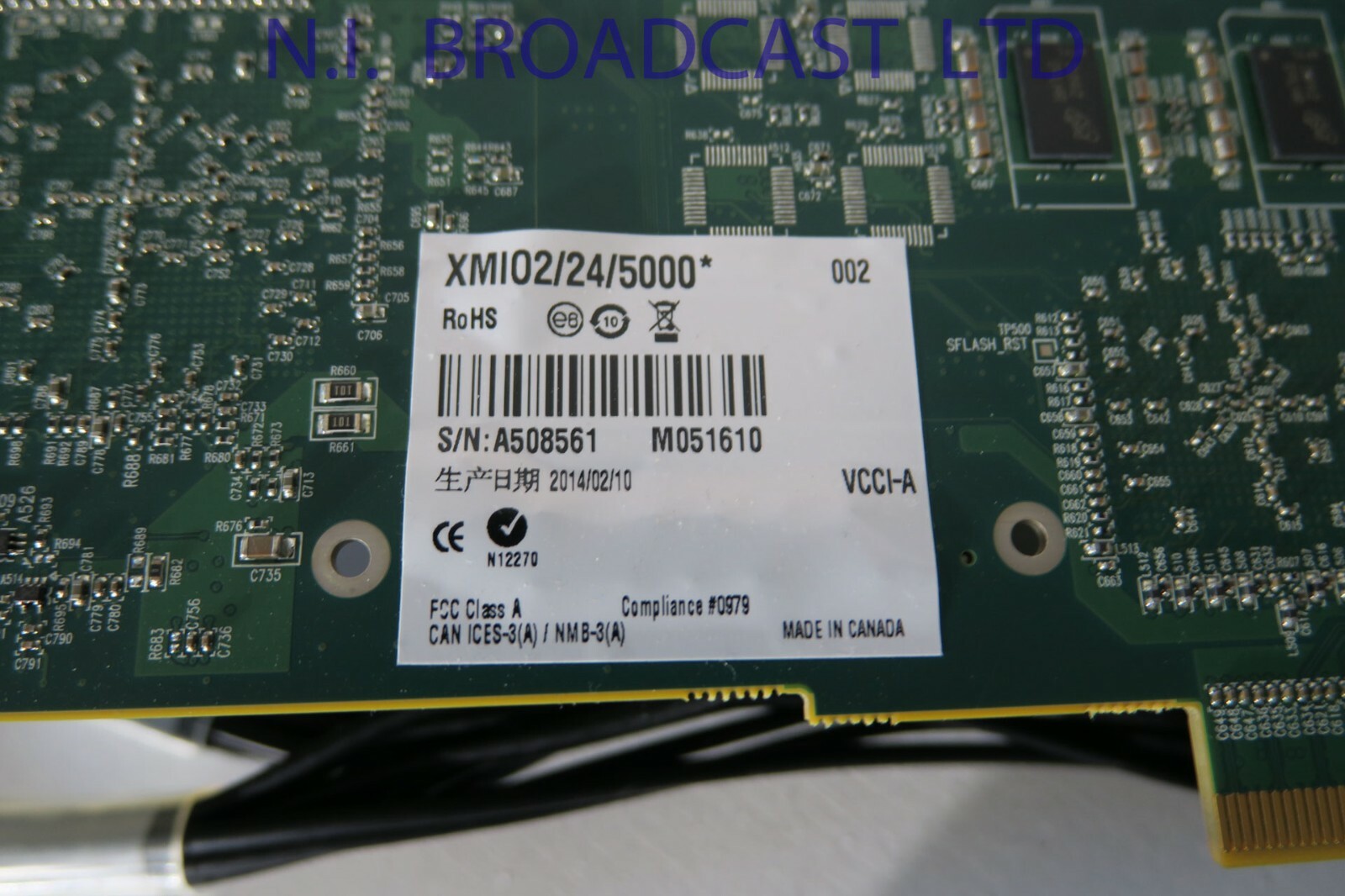 Matrox xmio2/24/5000 card with breakout cable developer card  full working ord