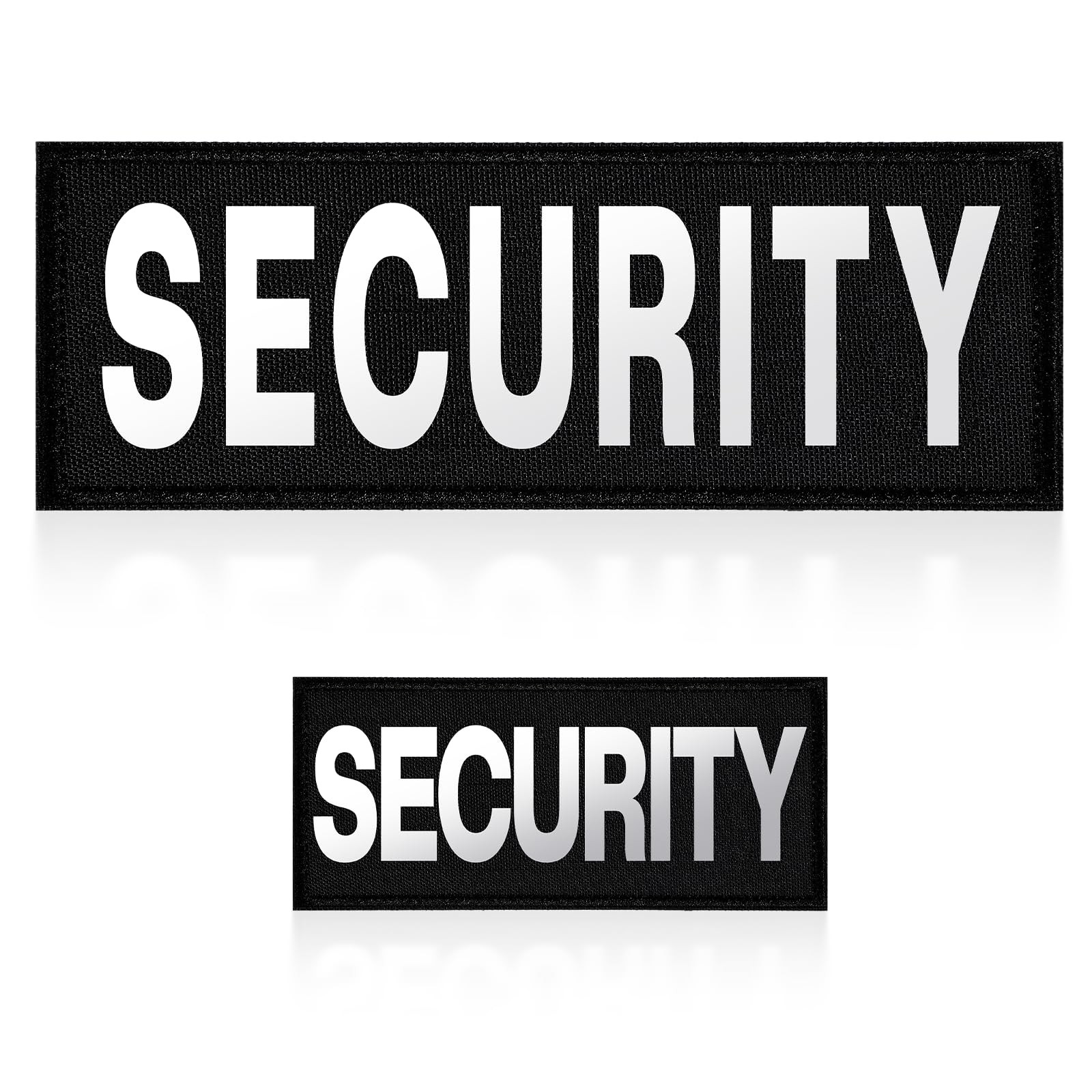 Security Patch, 2 Pcs Reflective Hook and 27*10cm, 14*6.5cm, Black