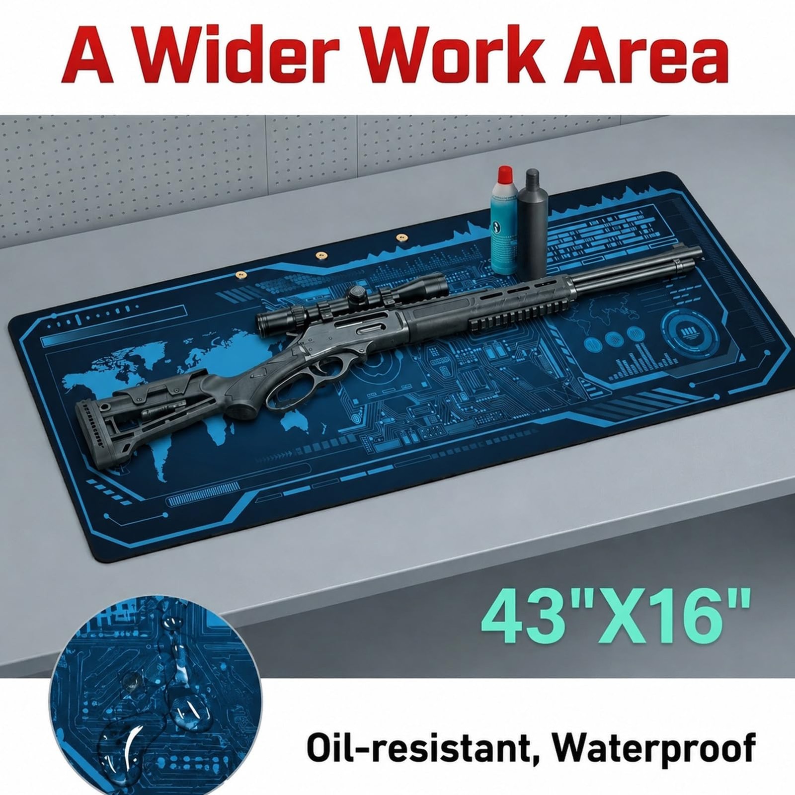 Large Cleaning Mat, Work mat, Gunsmith Mat, Premium Mat, Thick Protective Wor...