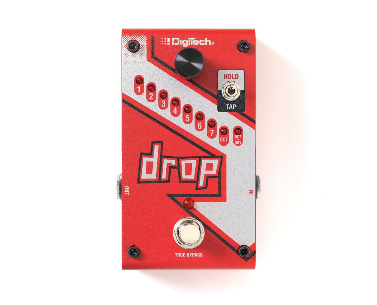 Digitech DROP Polyphonic Drop Tune + Gator 9V Power Combo & 3 Patch Cables