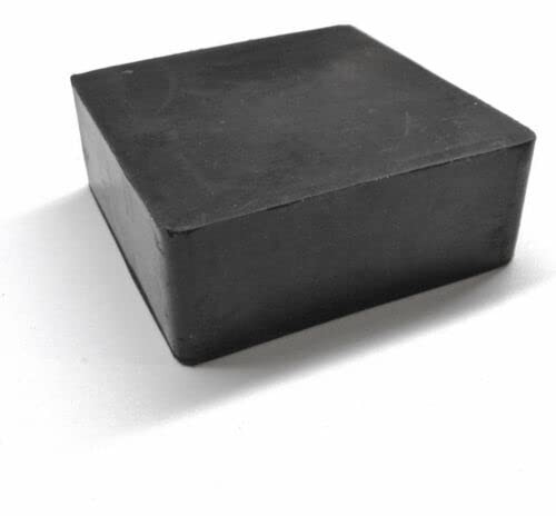 2" Rubber Block Bench Stamping Forming Non Mar 1" Base for Steel Black