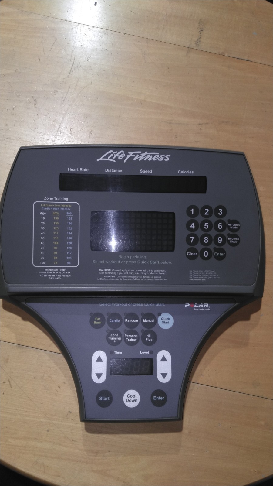 Elliptical Life Fitness 91x Console/Display